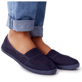 Baskets Ajourées Slip-On Bleu Marine Chillout