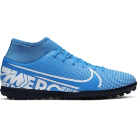 Nike Mercurial Superfly 7 Club Tf Jr AT8156 414 chaussures de football multicolore bleu
