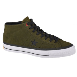 Chaussures Converse One Star Pro Suede Mid M 153474C noir vert