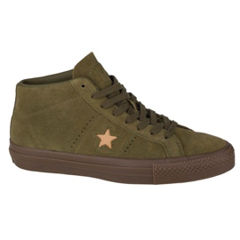 Chaussures Converse One Star Pro Suede Mid M 157869C vert