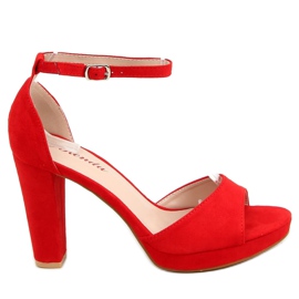 Red S-850 Sandales à plateforme rouges Red S-850 Sandales à plateforme rouges
