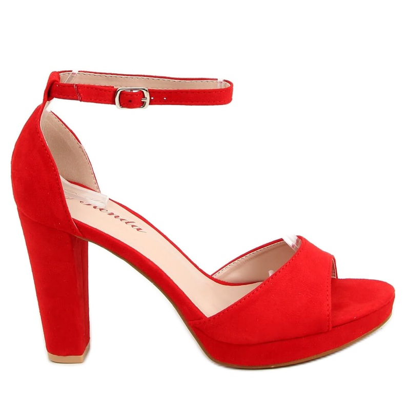 Red S-850 Sandales à plateforme rouges Red S-850 Sandales à plateforme rouges