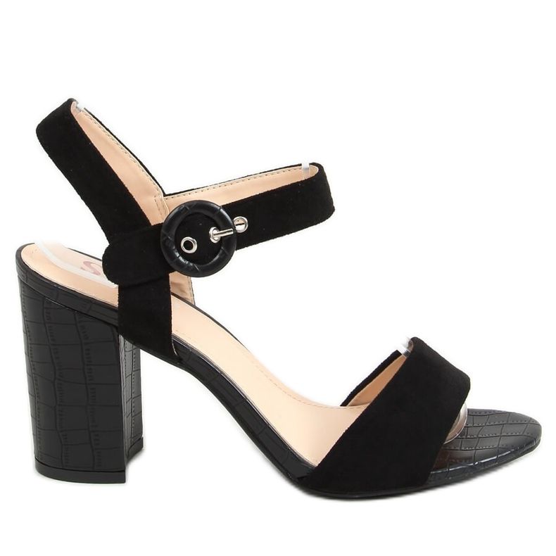 Sandales à talons noires SL1008P Noir le noir