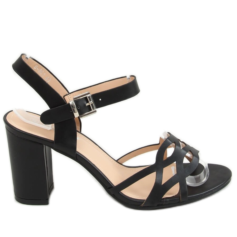 Noir S-863 Sandales noires à talons hauts le noir