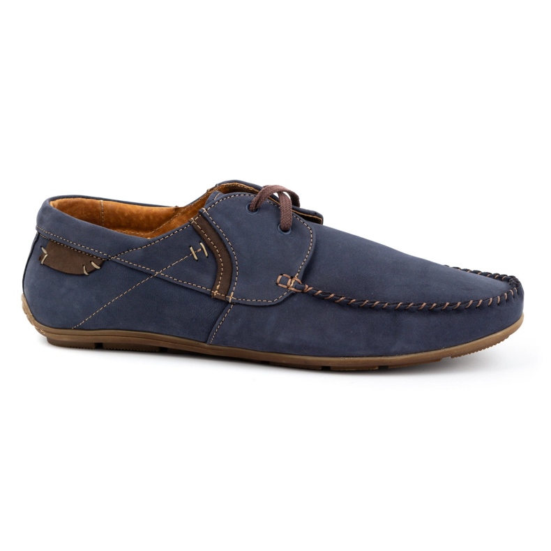 Olivier Mocassins homme cuir 297 bleu marine
