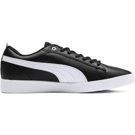 Chaussures femme Puma Smash Wns v2 L noir 365208 02 blanche le noir