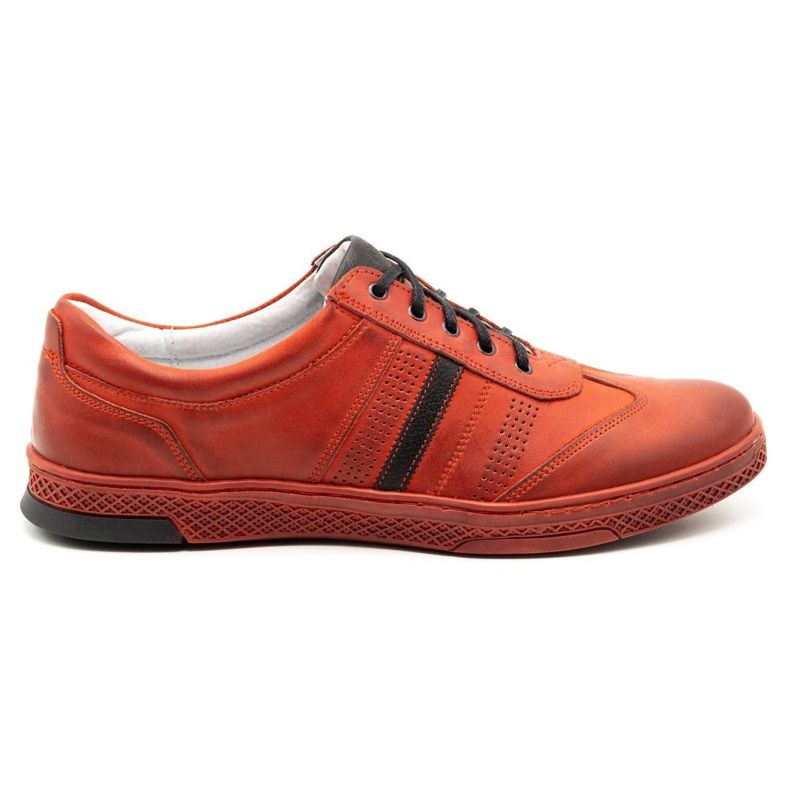 Joker Chaussures casual en cuir pour hommes S21 / 2 rouge