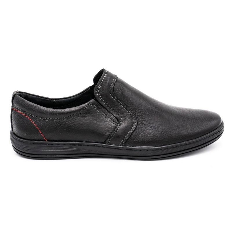 Olivier Mocassins pour hommes en cuir 708MP noir le noir