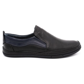 Olivier Mocassins cuir homme 715MP noir