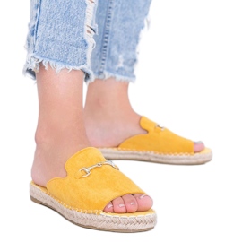 Chaussons moutarde à boucle Roseau jaune