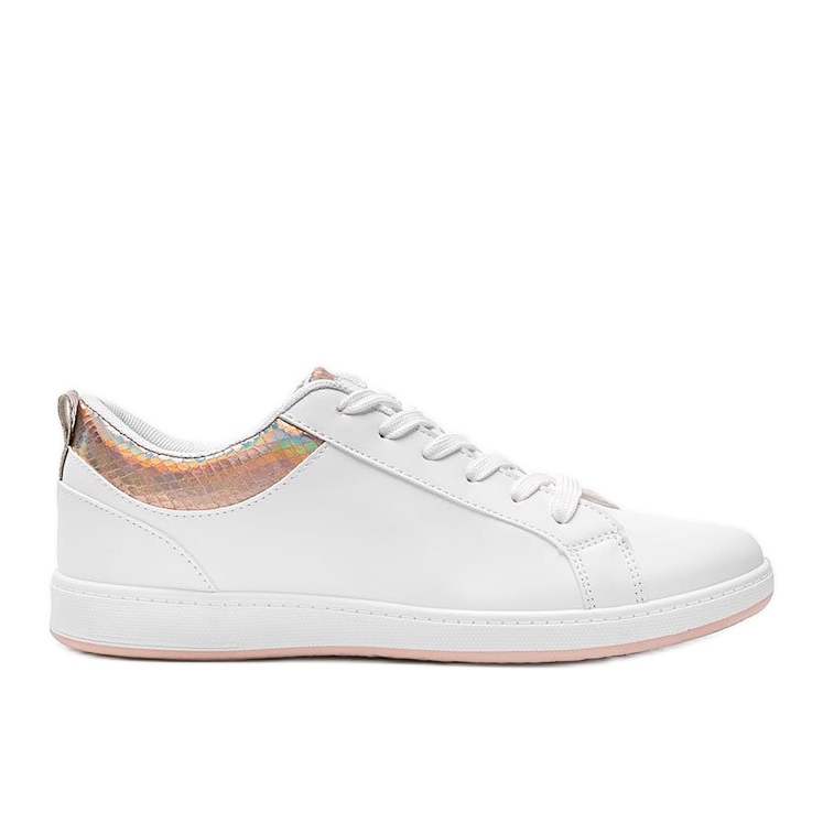Baskets holographiques Madalynn en blanc et or blanche