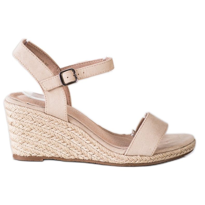 Sandales classiques à semelle compensée VINCEZA beige