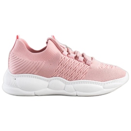 SHELOVET Baskets textiles classiques rose