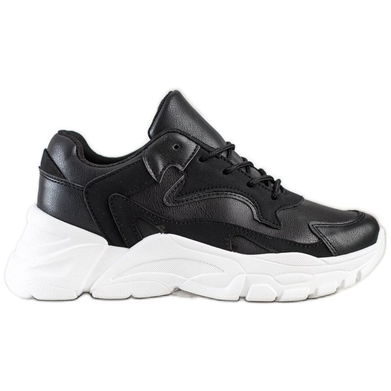 SHELOVET Baskets noires décontractées le noir