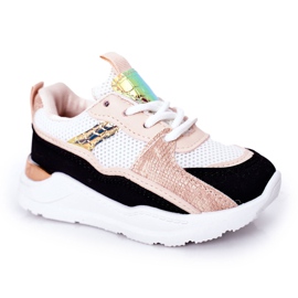 Chaussures de sport pour enfants Sneakers Noir-Rose Game Time blanc