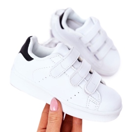 FR1 Chaussures de sport pour enfants avec velcro noir et blanc Fifi