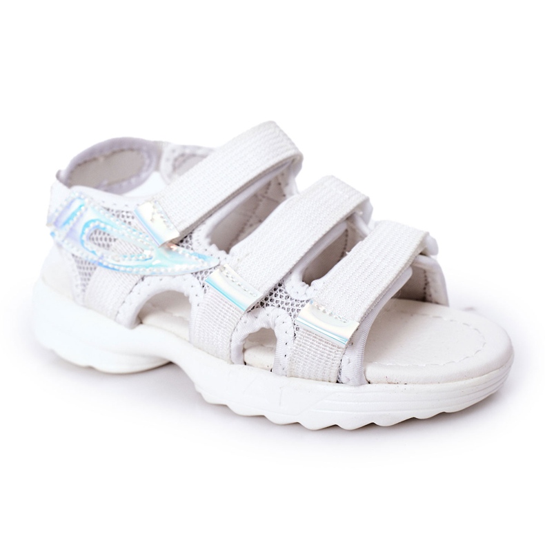 Sandales Sport Enfant Avec Velcro Blanc Flyn blanche