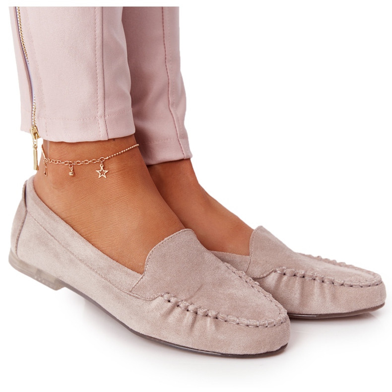 Mocassins En Daim Sergio Leone MK722 Beige