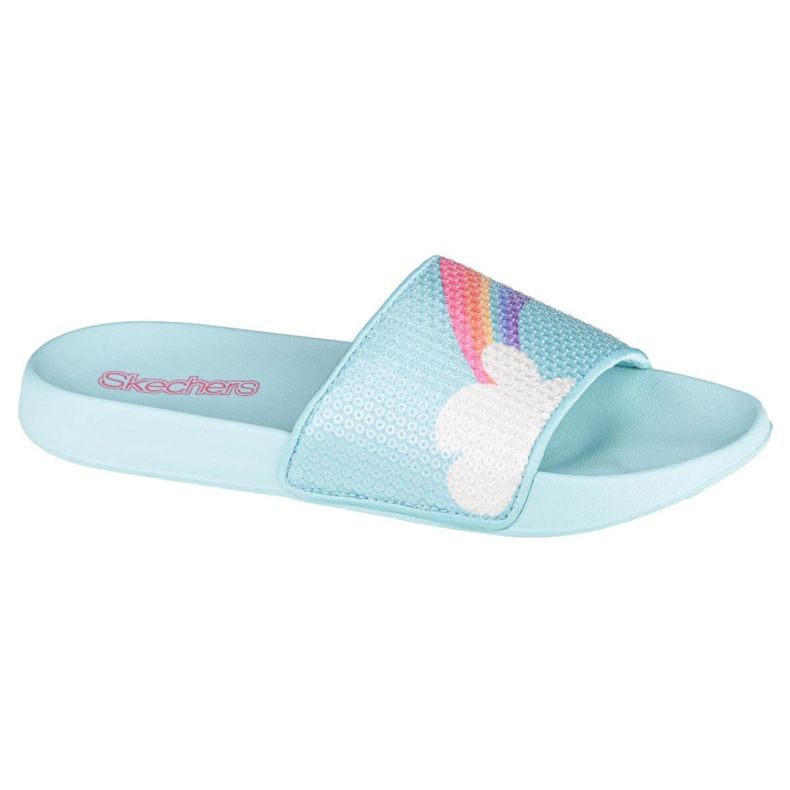 Skechers Sunny Slides-Dreamy Steps Jr 86994L-LBMT bleu