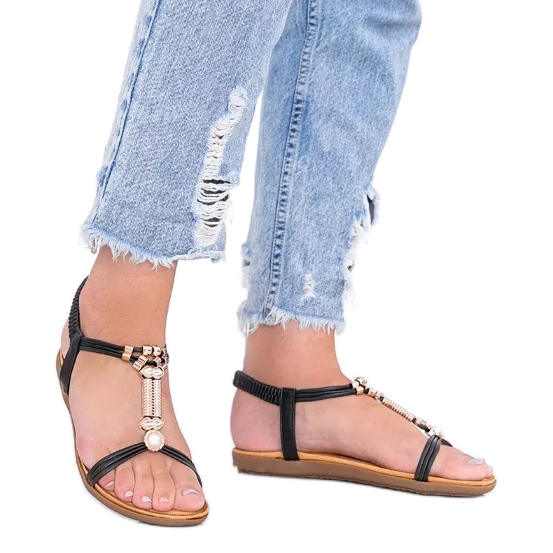 Sandales noires femme Liva le noir Sandales noires femme Liva le noir