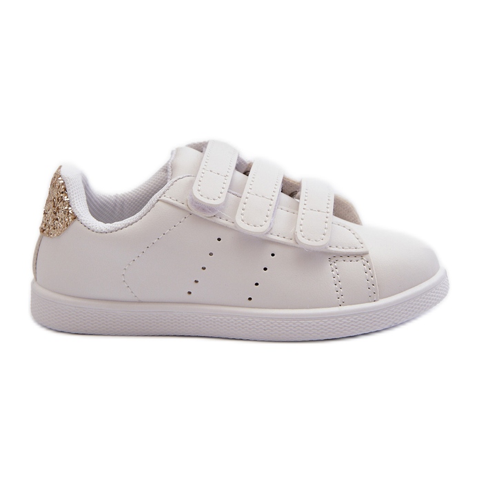 Baskets Enfant Avec Velcro Blanc et Or Cute Girl blanche blanche Baskets Enfant Avec Velcro Blanc et Or Cute Girl blanche blanche