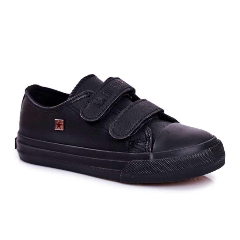 Chaussures Enfant Baskets Big Star Avec Velcro Noir GG374009 le noir