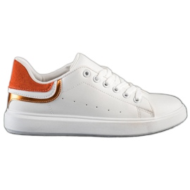 SHELOVET Baskets Avec Insert Orange blanc