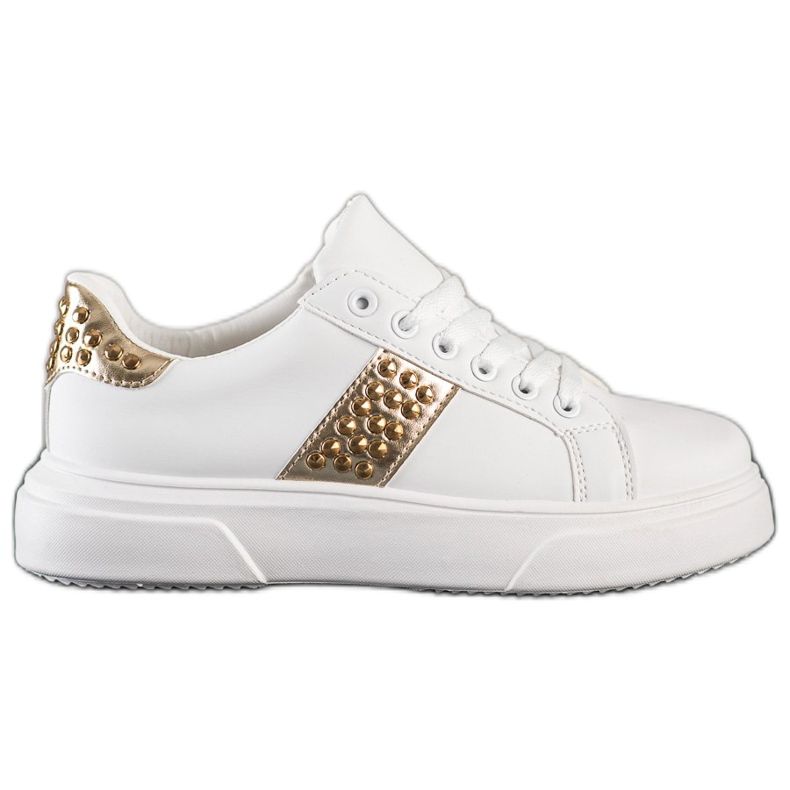 SHELOVET Baskets avec ornements blanche