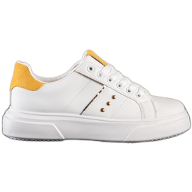 SHELOVET Baskets en cuir écologique blanche SHELOVET Baskets en cuir écologique blanche