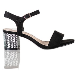 Goodin Sandales confortables sur un bar blanc noir