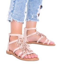 Sandales beiges à franges Noronha Sandales beiges à franges Noronha