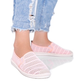 Espadrilles en dentelle rose Tropical Sun gris