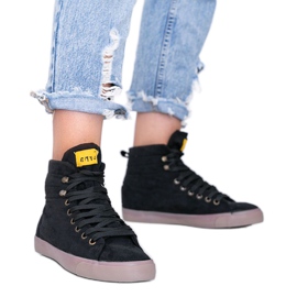 Baskets montantes noires de Bujal le noir Baskets montantes noires de Bujal le noir