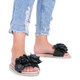 Pantoufles noires pour femmes de Dain le noir