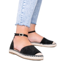 Sandales espadrilles noires Chloe Star le noir
