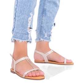 Sandales pour femmes holographiques beiges Igi