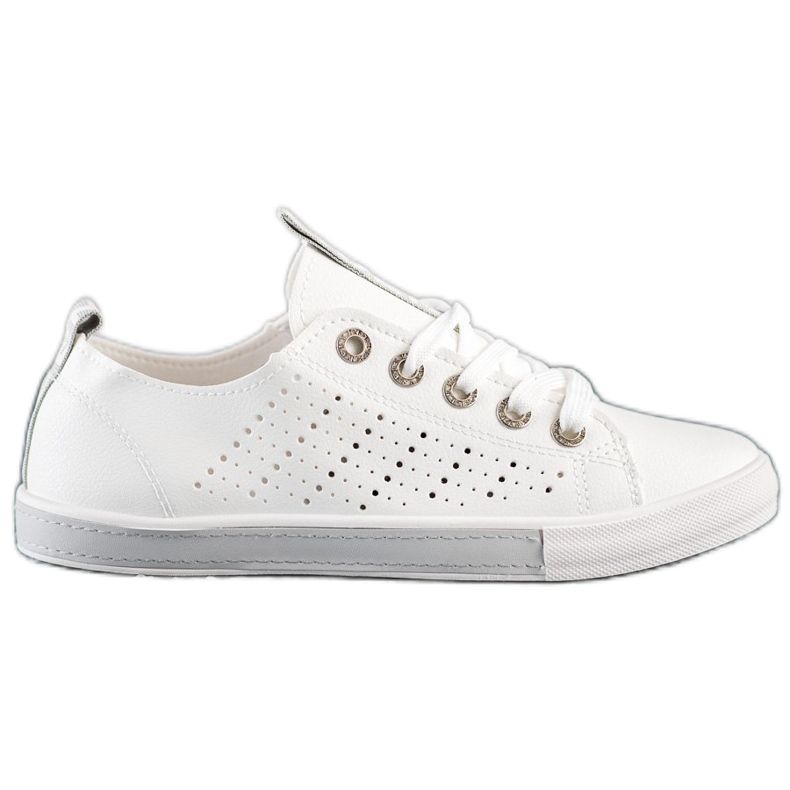 Bella Paris Baskets avec cuir écologique blanche