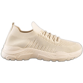 Sweet Shoes Baskets décontractées à enfiler beige Sweet Shoes Baskets décontractées à enfiler beige