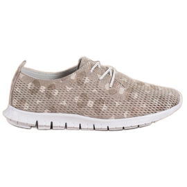 Goodin Chaussures en cuir léger beige brun Goodin Chaussures en cuir léger beige brun