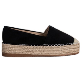 Primavera Espadrilles Sur La Plateforme noir