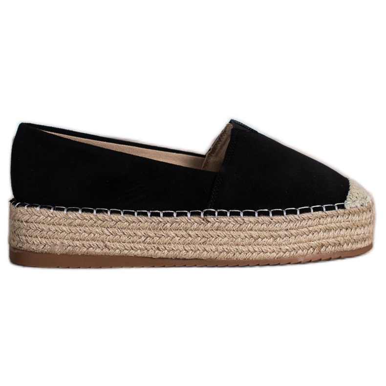 Primavera Espadrilles Sur La Plateforme le noir