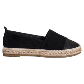 Bestelle Espadrilles En Daim Noir