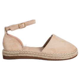 Small Swan Espadrilles confortables en daim brun