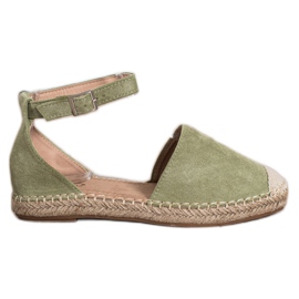 Small Swan Espadrilles vertes à boucle