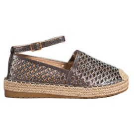 Gogo Espadrilles ajourées à boucle brun