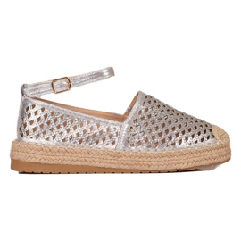 Gogo Espadrilles ajourées à boucle argent