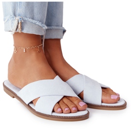 Chaussons Velours Femme Bleu Edesa