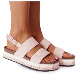 Sandales en daim sur la plate-forme Olimpia rose