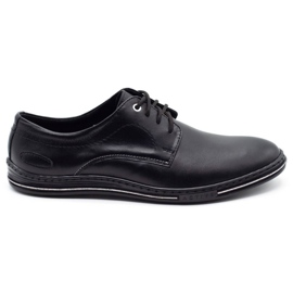 Lukas Chaussures pour hommes en cuir 295LU noir avec blanc