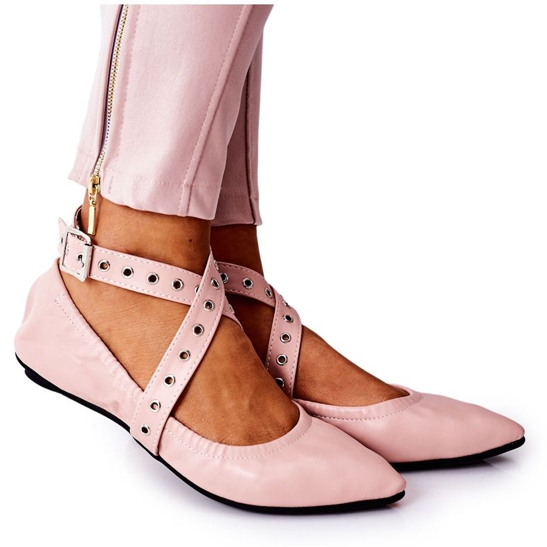 Ballerines Pliantes Cuir Lu Boo Rose